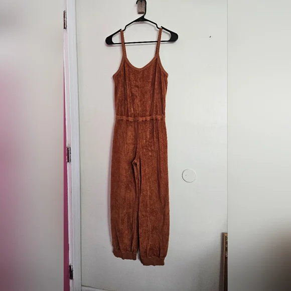 Suzie Kondi GIORGI Velour Jumpsuit CHAI color Size S - Picture 2 of 5